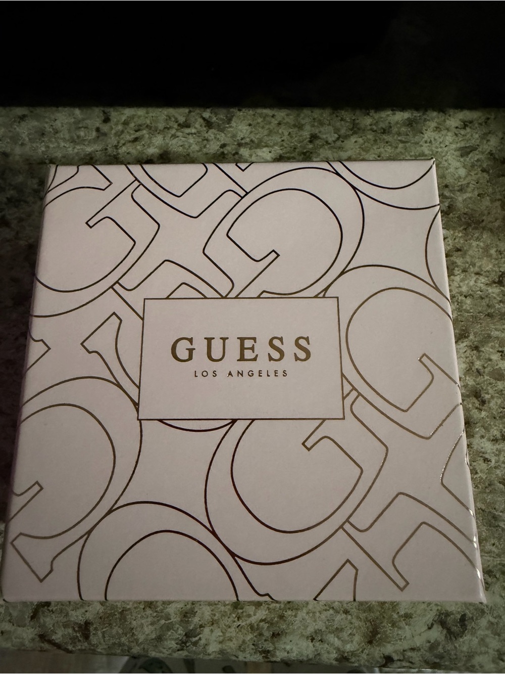 GUESS Pink Box with Gold Logo Accents